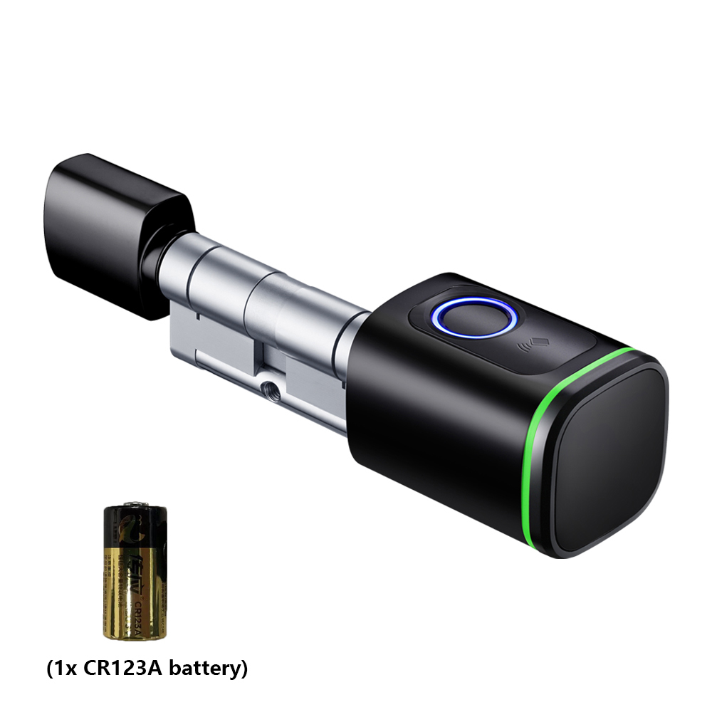 Zemismart BLE Smart Electronic Door Lock DIY Cylinder Core Fingerprint APP Keys IC Card Unlock for Home Hotels Security works with Tuya