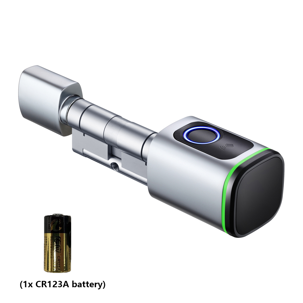 Zemismart BLE Smart Electronic Door Lock DIY Cylinder Core Fingerprint APP Keys IC Card Unlock for Home Hotels Security works with Tuya