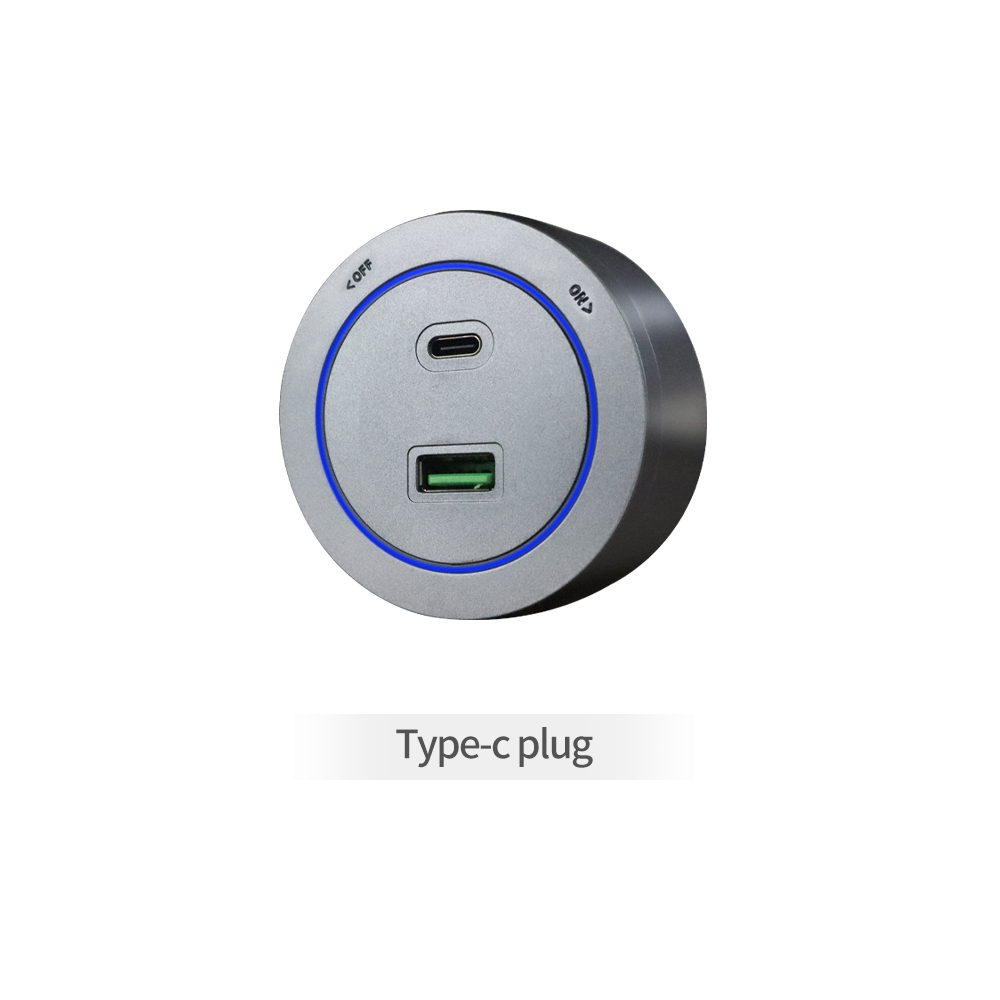 Zemismart Replaceable Wall Power Track with Moveable Sockets Home Appliances Universal Outlets Electric Plug Adapter with Type C