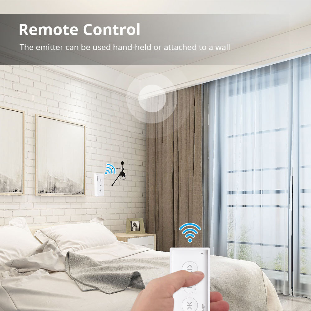 Zemismart WiFi Motorized Splicing Curtain Track Smart Electric Motor works with Tuya Alexa Google Home Voice Control Smart Life APP Timer