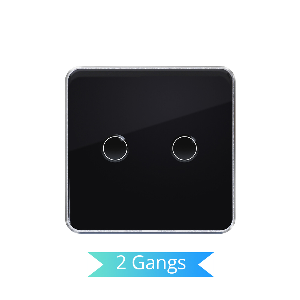 Zemismart Zigbee Smart Switch Neutral Required Tempered Glass Wall Panel Light Touch Switch works with Tuya Alexa Google Home Voice Control