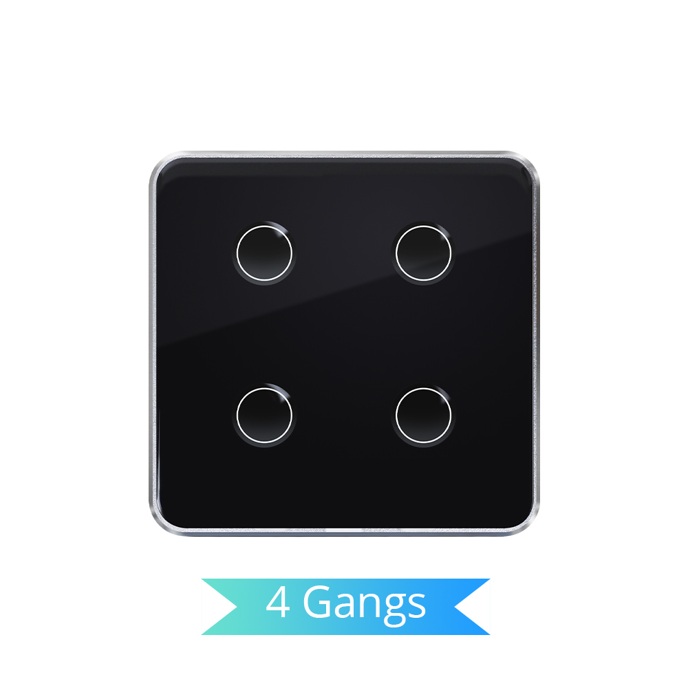 Zemismart Zigbee Smart Switch Neutral Required Tempered Glass Wall Panel Light Touch Switch works with Tuya Alexa Google Home Voice Control