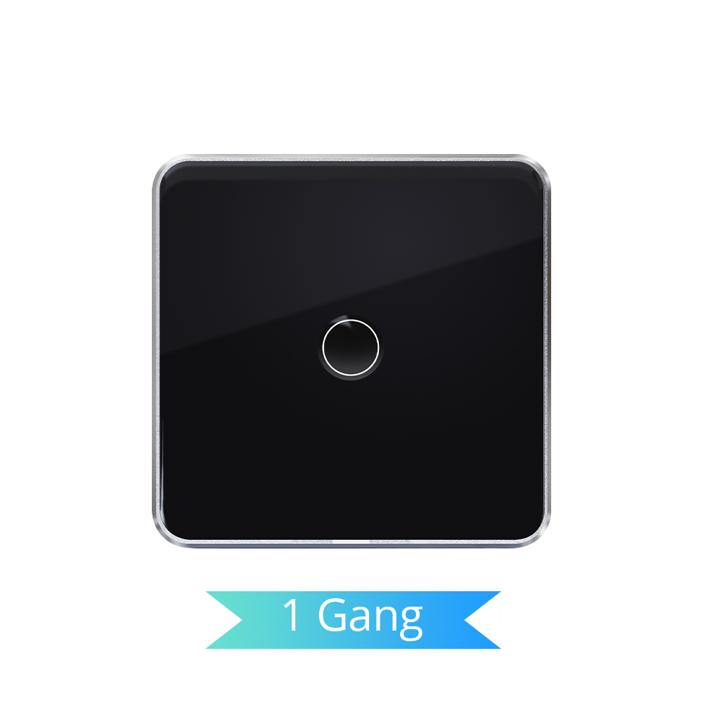 Zemismart Zigbee Smart Switch Neutral Required Tempered Glass Wall Panel Light Touch Switch works with Tuya Alexa Google Home Voice Control