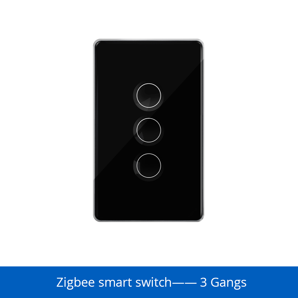 Zemismart Zigbee Smart Tempered Glass Wall Panel Light Touch Switch works with Tuya Alexa Google Home Siri Control Zemismart HomeKit Switch