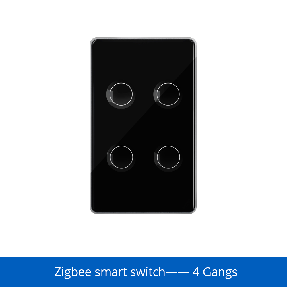 Zemismart Zigbee Smart Tempered Glass Wall Panel Light Touch Switch works with Tuya Alexa Google Home Siri Control Zemismart HomeKit Switch