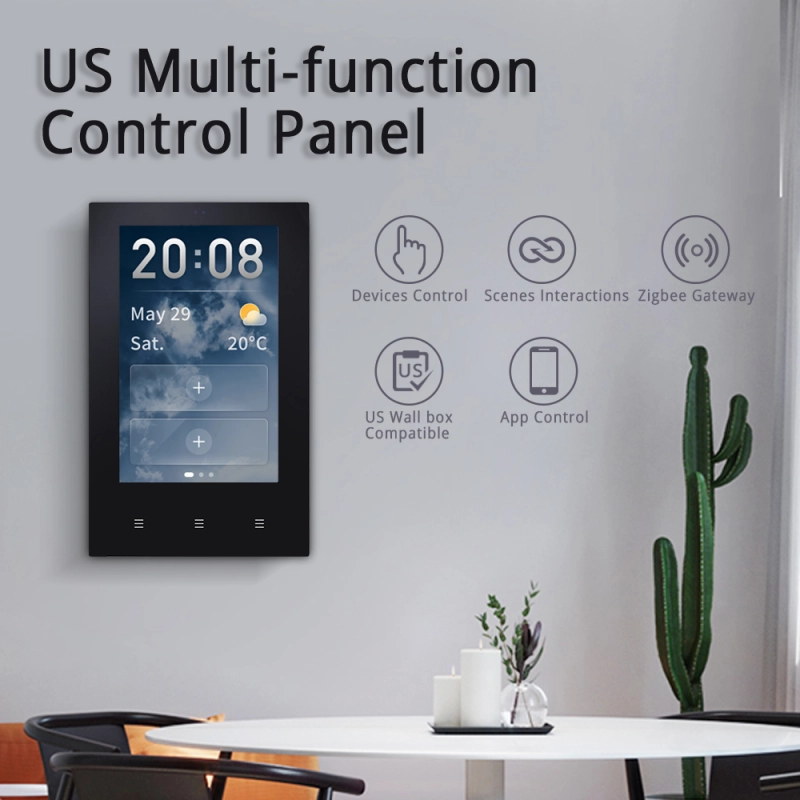 Zemismart Smart Central Control Touch Panel Built in Wireless Zigbee Hub US Multi-Control Panel works with Tuya Smart Life APP