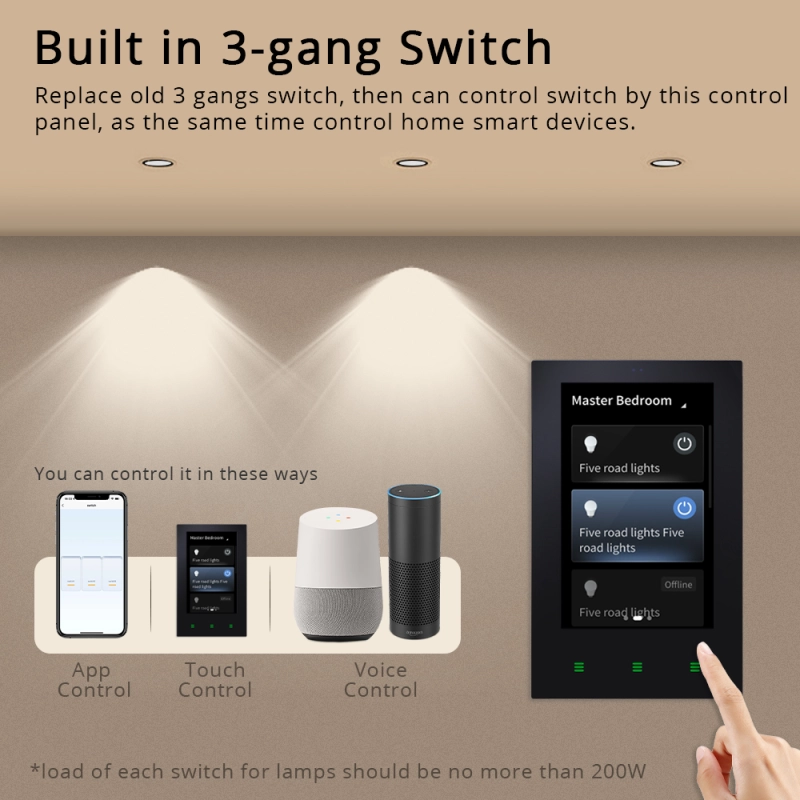 Zemismart Smart Central Control Touch Panel Built in Wireless Zigbee Hub US Multi-Control Panel works with Tuya Smart Life APP