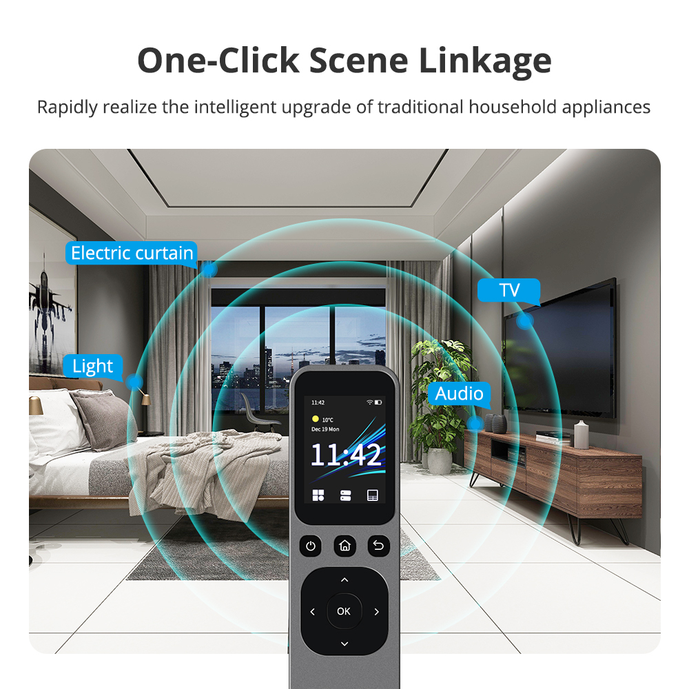 Zemismart WiFi Zigbee BLE IR Central Remote Control with HD Touch Screen Wireless Charging Base Control works with Tuya Smart Devices