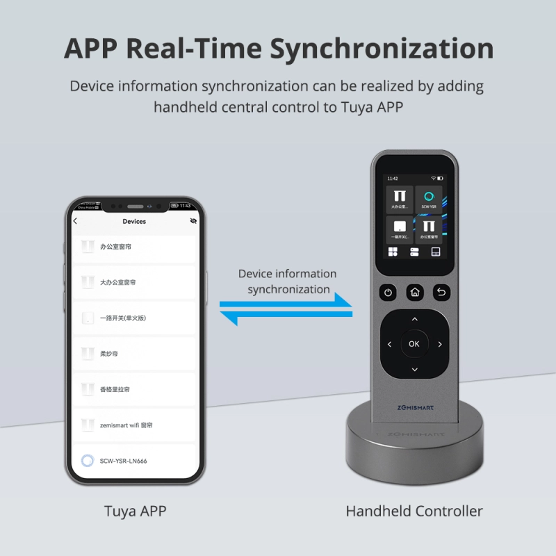 Zemismart WiFi Zigbee BLE IR Central Remote Control with HD Touch Screen Wireless Charging Base Control works with Tuya Smart Devices