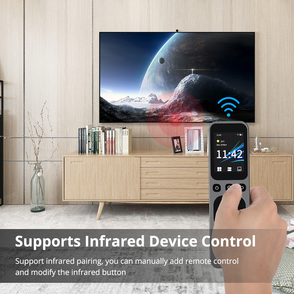 Zemismart WiFi Zigbee BLE IR Central Remote Control with HD Touch Screen Wireless Charging Base Control works with Tuya Smart Devices