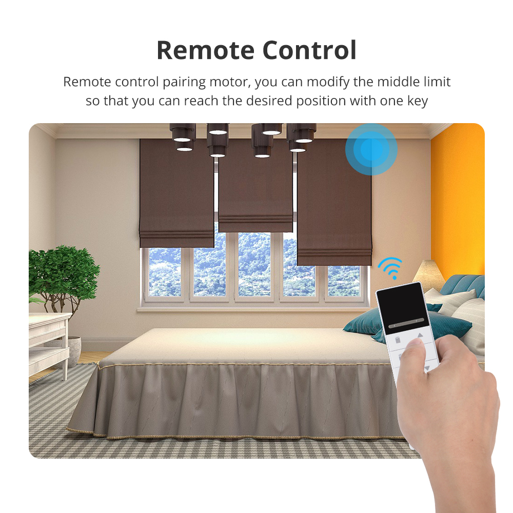 Zemismart Zigbee Roller Motor for 30mm Tube Rechargable Smart Electric Engine Alexa Google Assistant Smart Remote Control