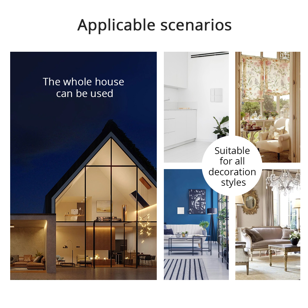 Zemismart Zigbee Push Wall Light Switches 6 Gangs with Neutral Interruptor works with Tuya Alexa Google Home Smart Life App Control