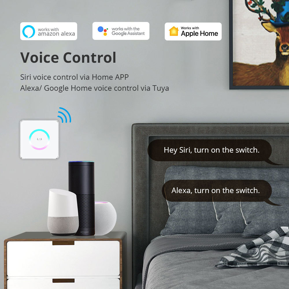 Zemismart Zigbee Smart Wave Switch Microwave Induction Interruptor With Neutral Support works with Tuya Alexa Google Home Voice Control