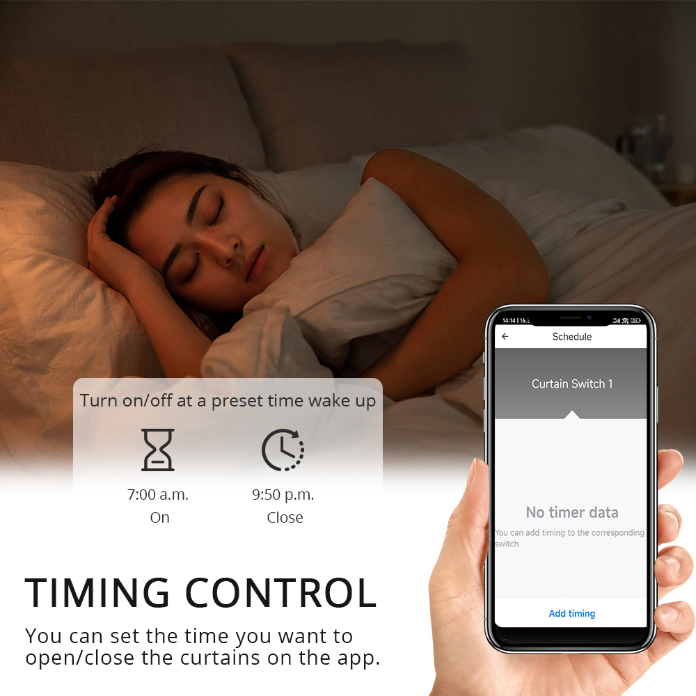 Zemismart Zigbee Curtain Switch for Roller Shade Motor Smart Shutter Switch with Percentage Control works with Tuya Alexa Google Home