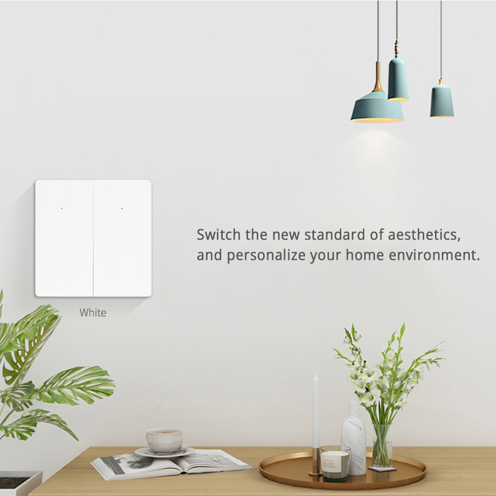 Zemismart Tuya WiFi Smart Light Switch Alexa Google Home Smart Life Voice Control Neutral Required EU Wall Push Button Switches