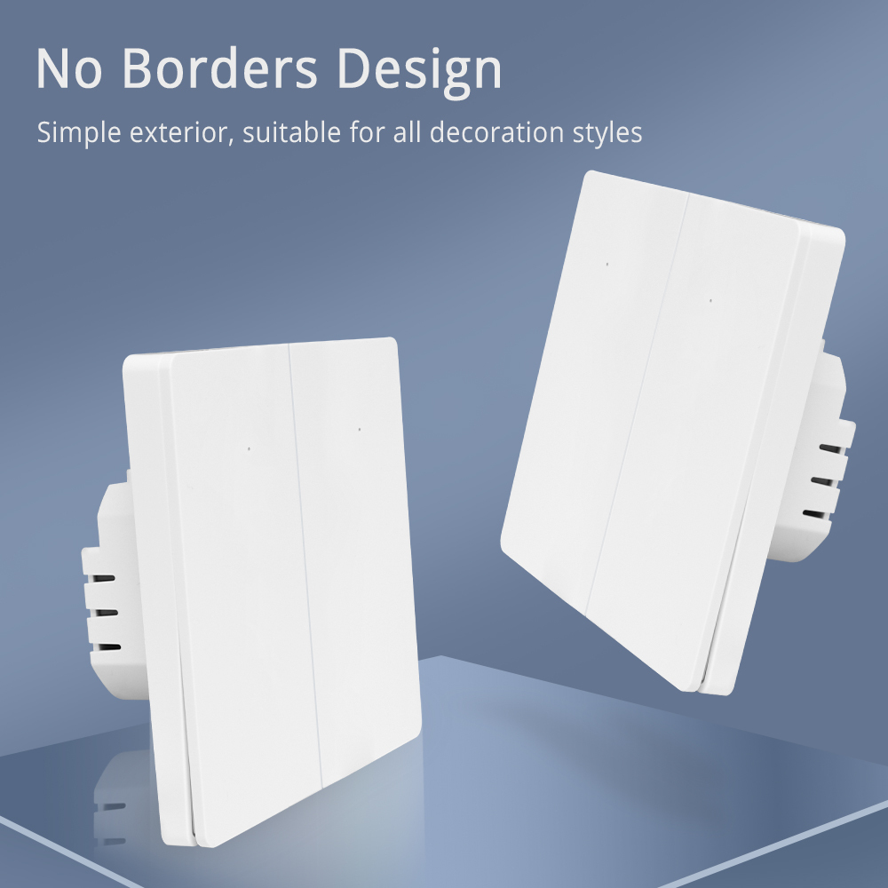 Zemismart Zigbee Light Switch No Neutral works with Tuya Alexa Google Home Smart Life APP Control Smart Wall Push Button Switch 1/2/3 Gang