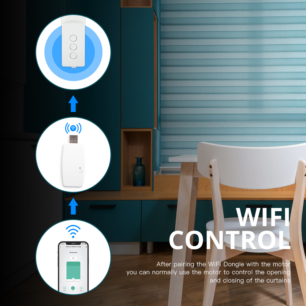 Zemismart Updated Blind Driver Tuya WiFi + RF Control DIY Roller