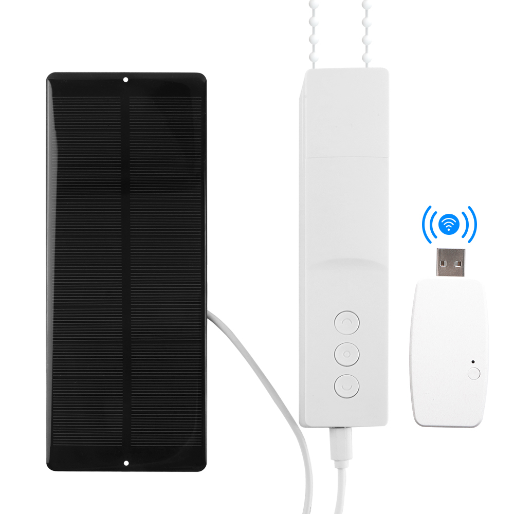 Zemismart New Version Wifi Smart Blind Driver Solar Panel Optional Roller Shade Motor Power By Battery works with Tuya Alexa Google Home