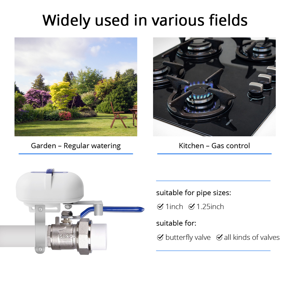 Zemismart Smart Zigbee Water Gas Pipeline Remote Valve Controller Shut Off Water Timer works with Tuya Smart Life APP Alexa Google Home Voice Control