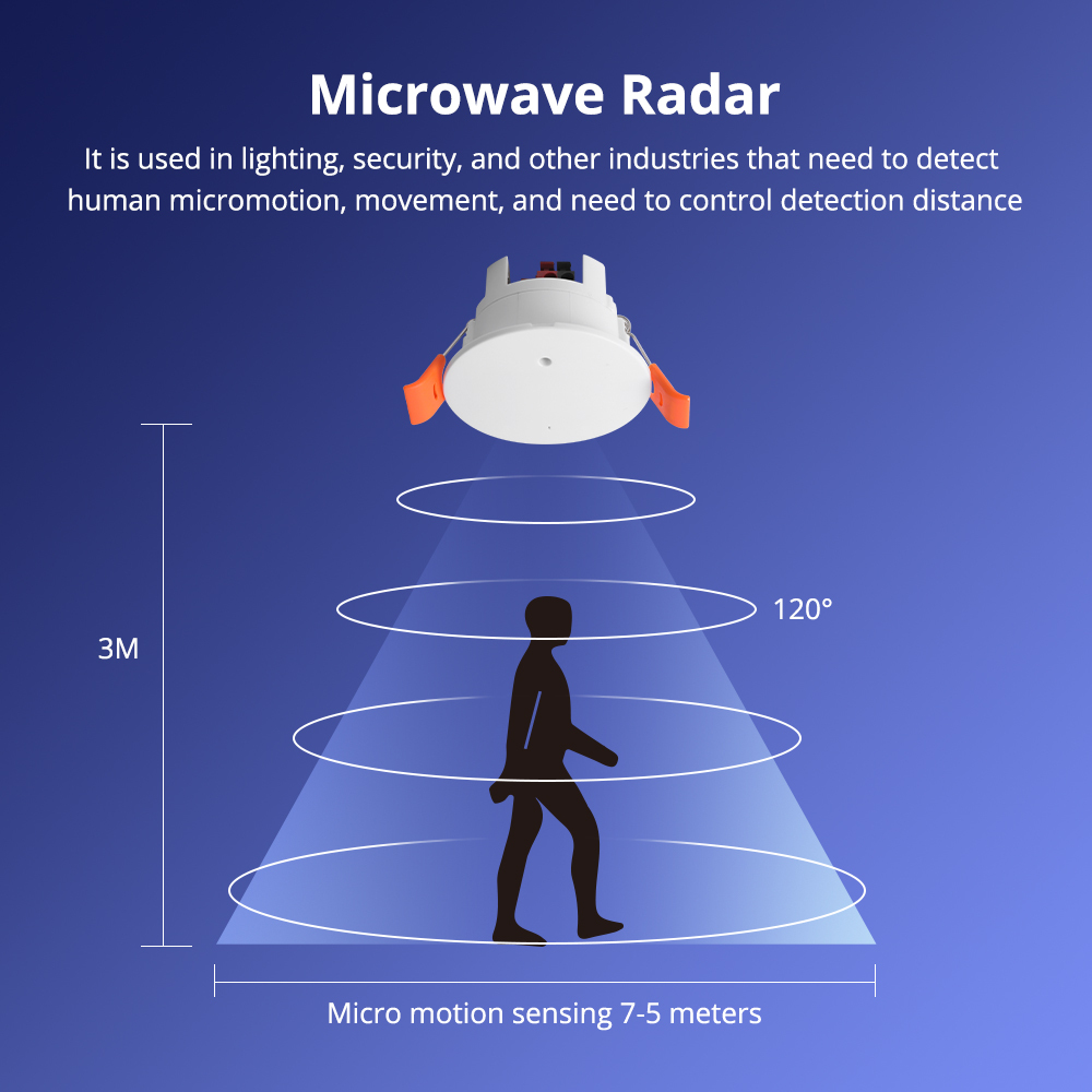 Zemismart Zigbee Smart Human Presence Detector Mrcrowave Radar Ceiling Sensor For Home Security works with Tuya Smart Life APP Control
