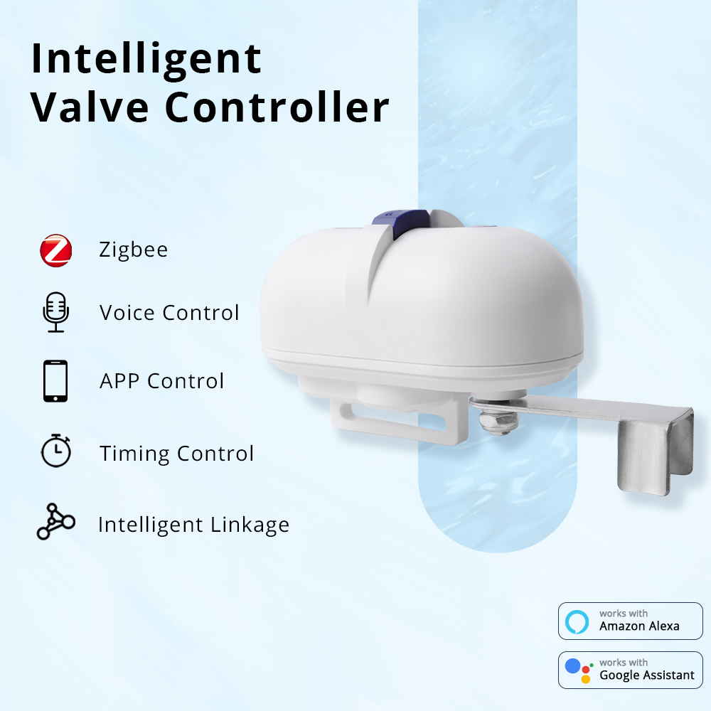 Zemismart Smart Zigbee Water Gas Pipeline Remote Valve Controller Shut Off Water Timer works with Tuya Smart Life APP Alexa Google Home Voice Control