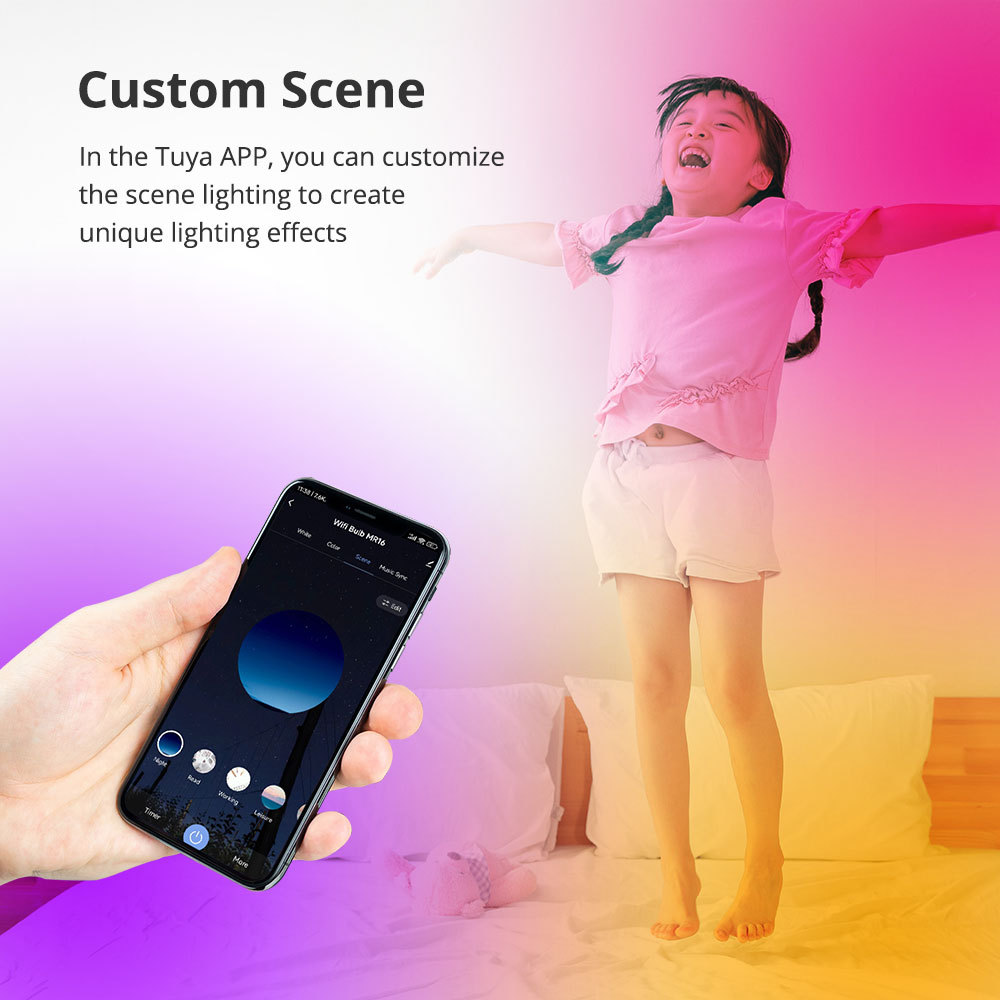 Zemismart Gu5.3 LED Bulb MR16 WiFi Alexa Google Home Assistant works with Tuya Smart Life APP Remote Control RGBCW LED Light Dimmer Lamp