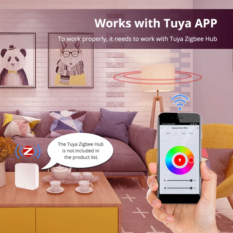 Zemismart Alexa Google Home Assistant Zigbee Bulb MR16 Light Smart Home Intelligent Control