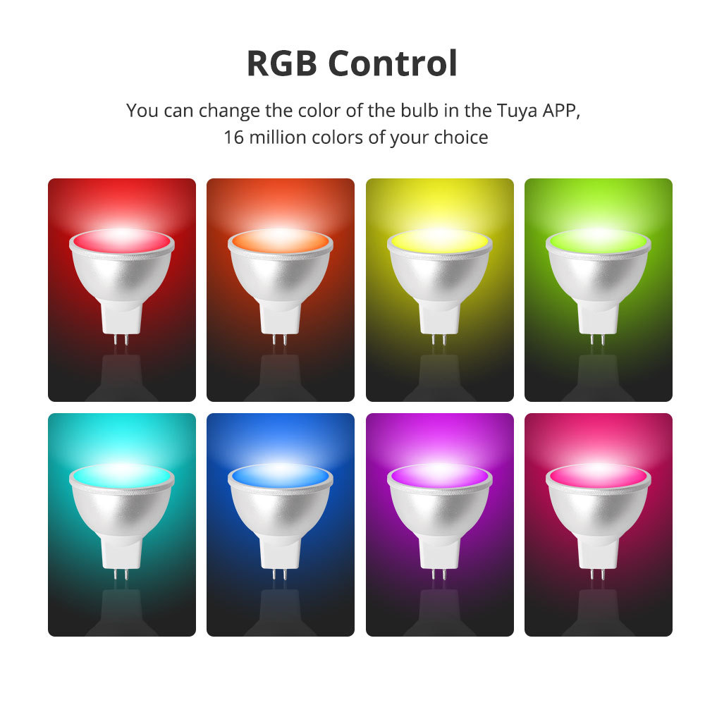 Zemismart Gu5.3 LED Bulb MR16 WiFi Alexa Google Home Assistant works with Tuya Smart Life APP Remote Control RGBCW LED Light Dimmer Lamp