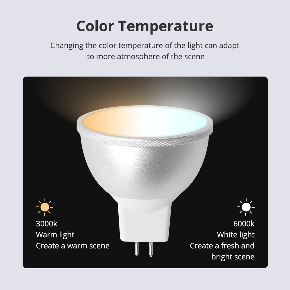 Zemismart Alexa Google Home Assistant Zigbee Bulb MR16 Light Smart Home Intelligent Control