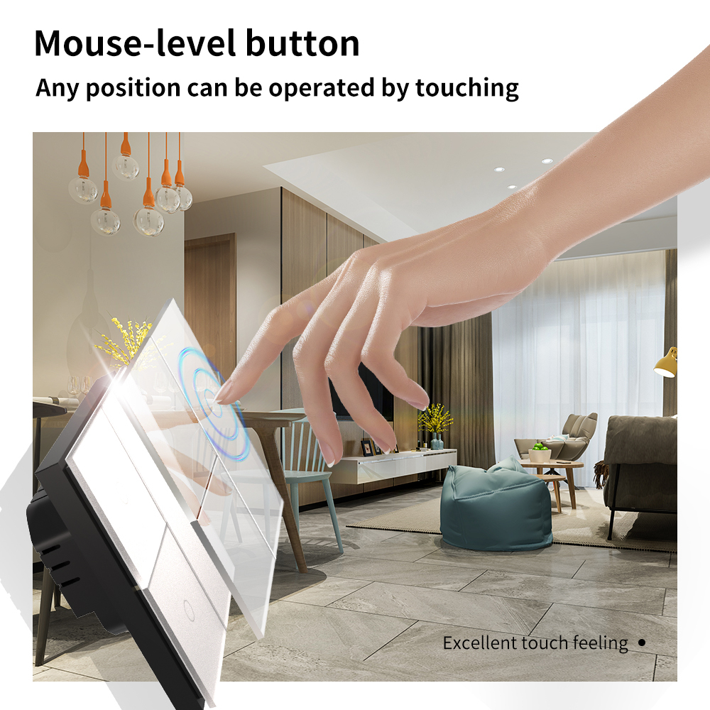 Zemismart Tuya Zigbee Smart Wall Light Switch EU Push Button Interruptor 1 2 3 Gangs HomeKit Alexa Google Home Voice Control