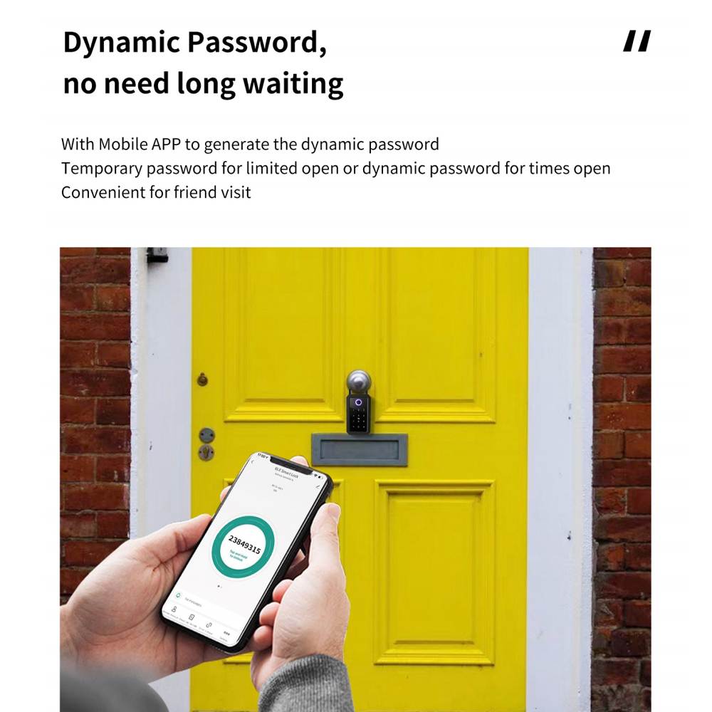 Zemismart BLE Waterproof Smart Key Box Outdoor Home Security KeyBox Fingerprint works with Tuya Smart Life App IC Cards Password Unlock