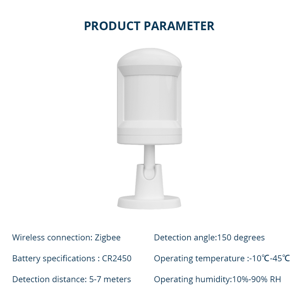 Zemismart Zigbee PIR Motion Sensor Smart Human Body Detector Home Security System works with Tuya