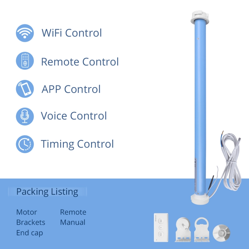 Zemismart Smart WiFi Roller Blind Motor for 37 38mm Tube Electric Curtain Shade Engine works with Tuya Smart Life APP Alexa Google Home Voice Control