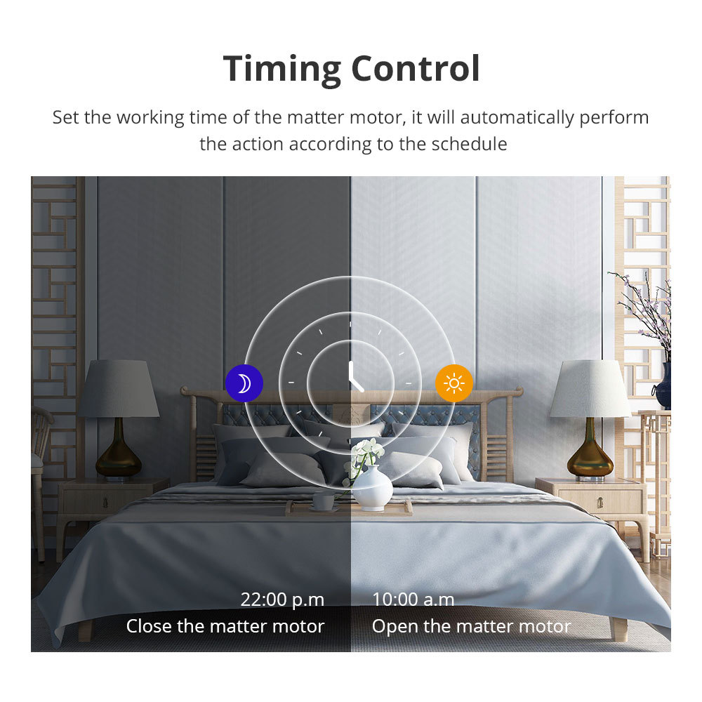 Zemismart WiFi Matter-certified  Roller Shade Motor for 37mm Home App Google Home App SmartThings App Control