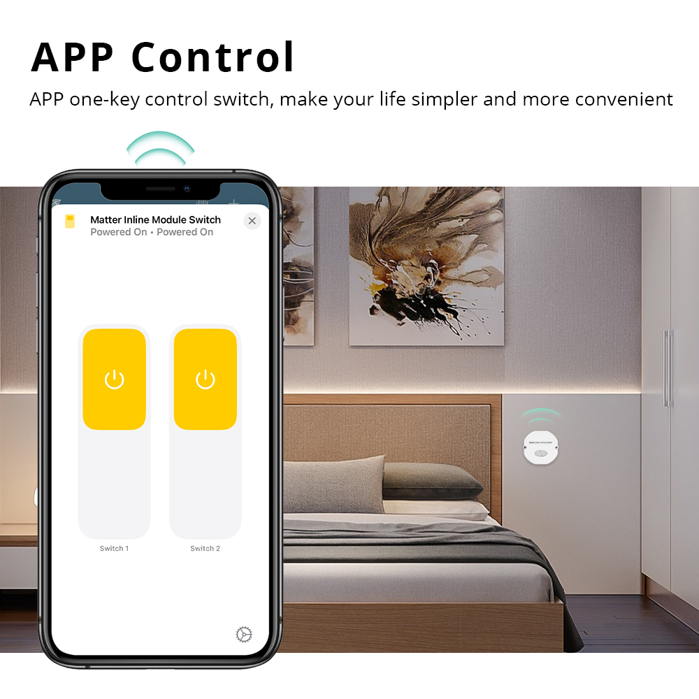 Zemismart Matter over WiFi Smart Light Switch DIY Breaker Module HomeKit SmartThings Remote Control 2 Way