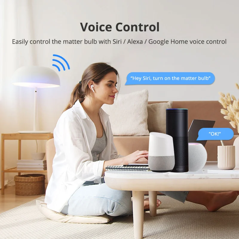 Zemismart WiFi Matter Certified Bulb RGB E27 Dimmer Enable HomeKit Google Home SmartThings Alexa Control
