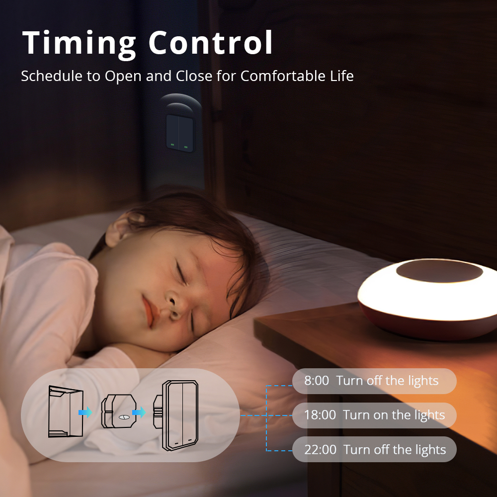 Zemismart Matter over WiFi Smart Light Switch DIY Breaker Module HomeKit SmartThings Remote Control 2 Way