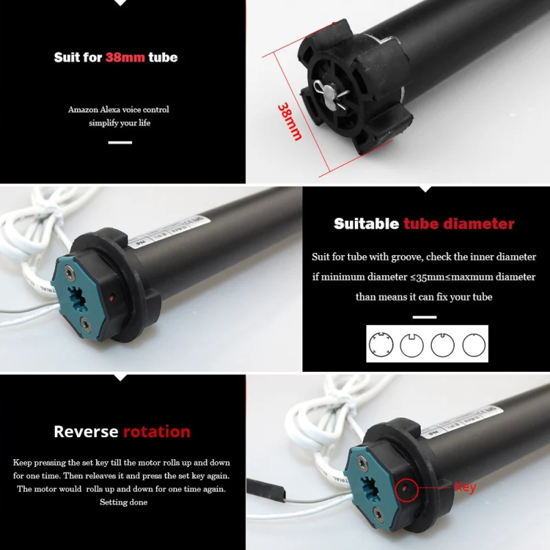 Zemismart Roller Shade Motor For 38mm tube