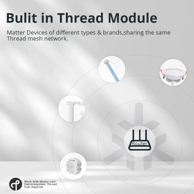 Zemismart Matter over Thread Roller Shade Motor for 38mm Tube Smart Electric Engine Home App