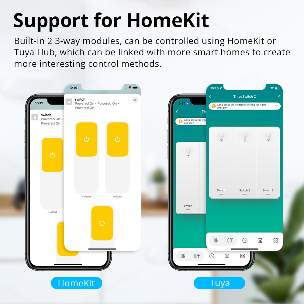 Zemismart 6 Gangs Zigbee Smart Wall Light Switch 4x4 Neutral Required Glass Panel Sensitive Touch works with Tuya HomeKit Switch Alexa Google