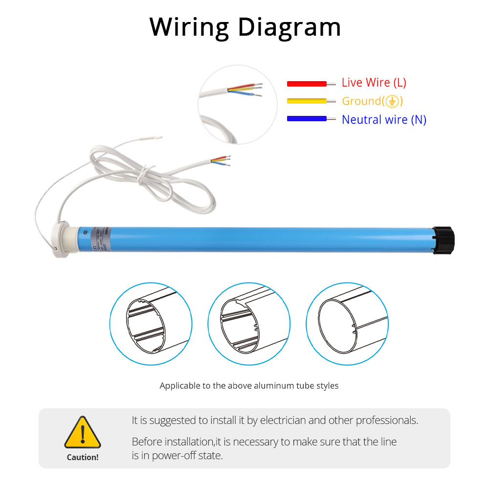 Zemismart Wifi Smart Electric Roller Blind Shade for 30mm Tube Roller Blind Motor Voice Control