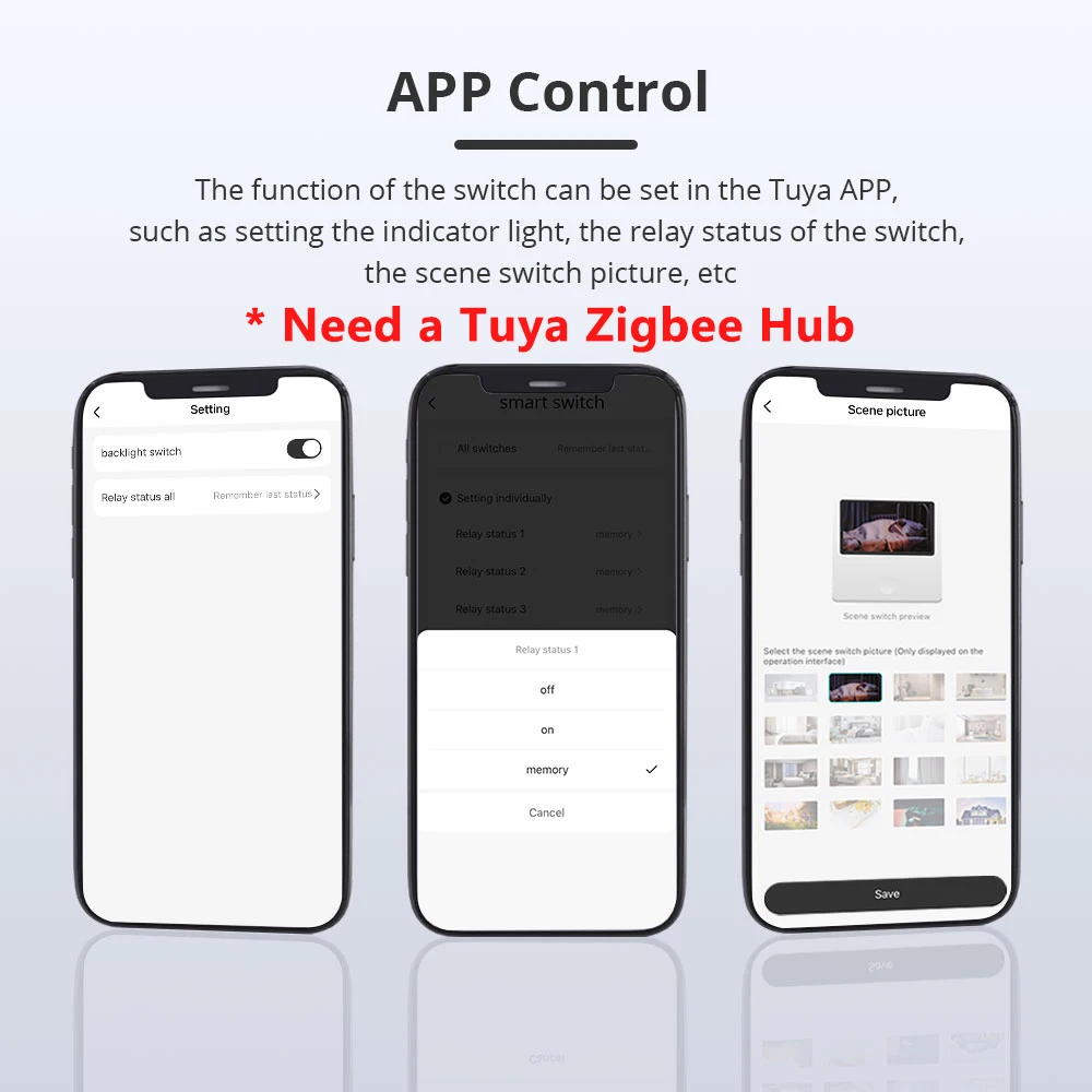 Zemismart Zigbee Light Switch Scene Switch 4 Gang 4x2 Touch Wall Switches Neutral Required works with Tuya Alexa Google Home Voice Control