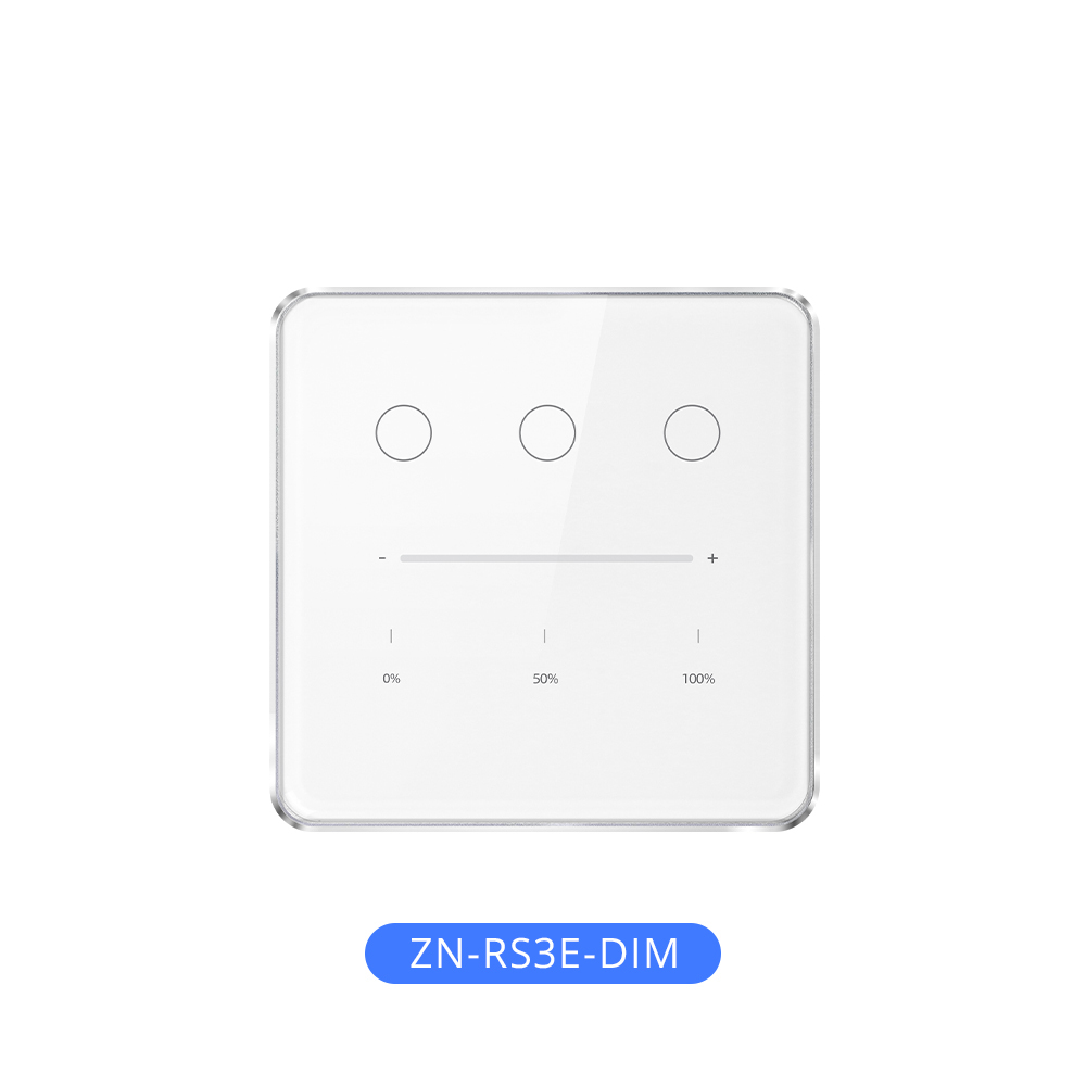 Zemismart Zigbee Smart Dimmer Switch 3 Gang Neutral Required Brightness Adjustment  works with Tuya App Google Home Voice Control Timer Function