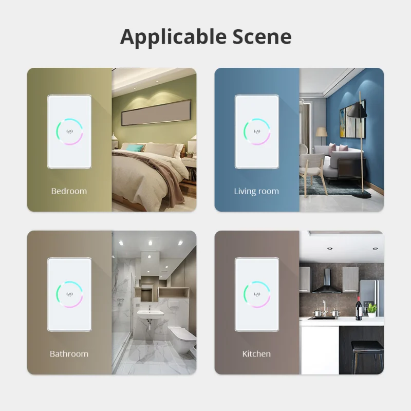 Zemismart Zigbee 3.0 Smart Wave Switch with PIR Sensor Work with Tuya SmartThings Echo Plus hub US Interruptor Support Alexa Google Home Voice Control