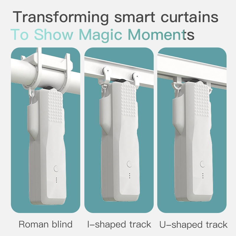 Zemismart Tuya Smart Rechargeable Zigbee Motor for Roman Rod I Type U Type Tracks Voice Control with Alexa Google Home
