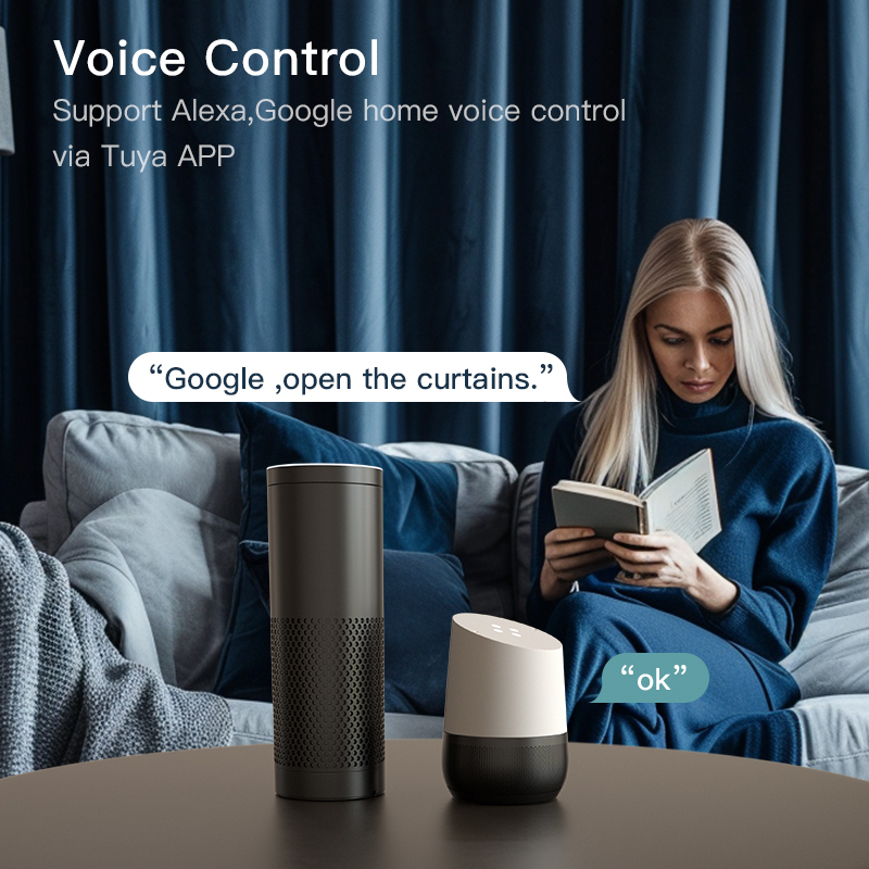 Zemismart Tuya Smart Rechargeable Zigbee Motor for Roman Rod I Type U Type Tracks Voice Control with Alexa Google Home