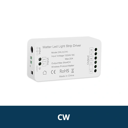 Zemismart Matter Over WiFi Led Strip Light Controller RGBCW Smart