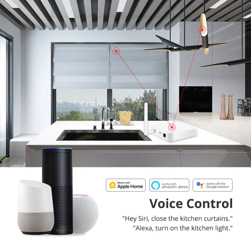Zemismart Zigbee Hub work with HomeKit， ZMHK-01 Smart Home Bridge，Zigbee Smart Home control curtain, light, switch, sensor