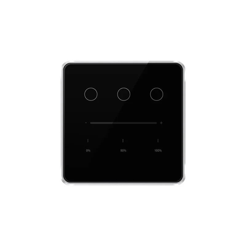Zemismart Zigbee Smart Dimmer Switch 3 Gang Neutral Required Brightness Adjustment  works with Tuya App Google Home Voice Control Timer Function