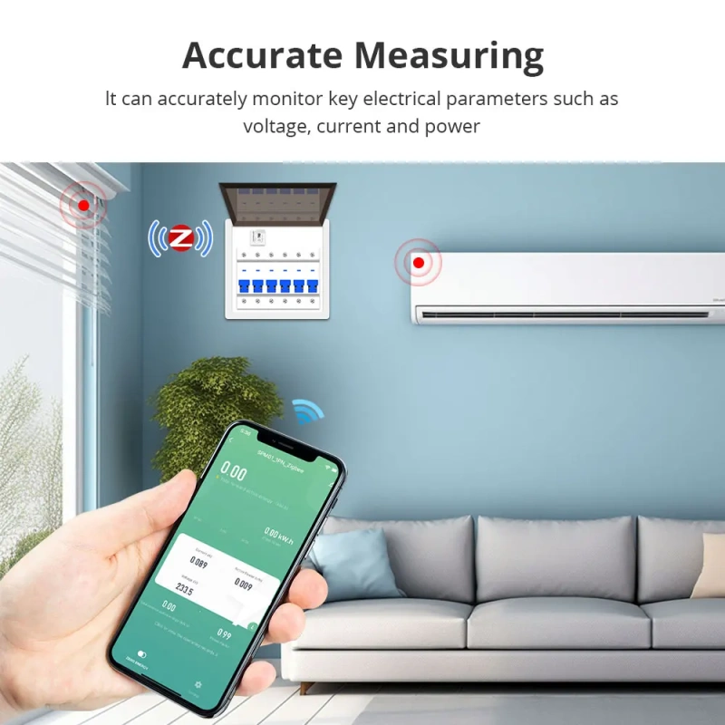 Zemismart  Zigbee 1 Phrase Smart Energy Monitor Real-time Electric Energy Meter works with Tuya Smart Life App Home Assisstant 110V 240V